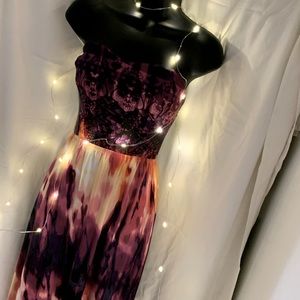 Strapless maxi dress